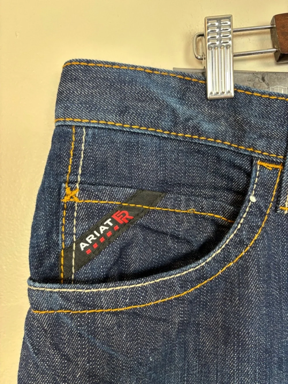 Ariat Jeans Men 38/32 Blue M4 Flame Resistant Relaxed Boot Cut Cat 2 Work Jeans
